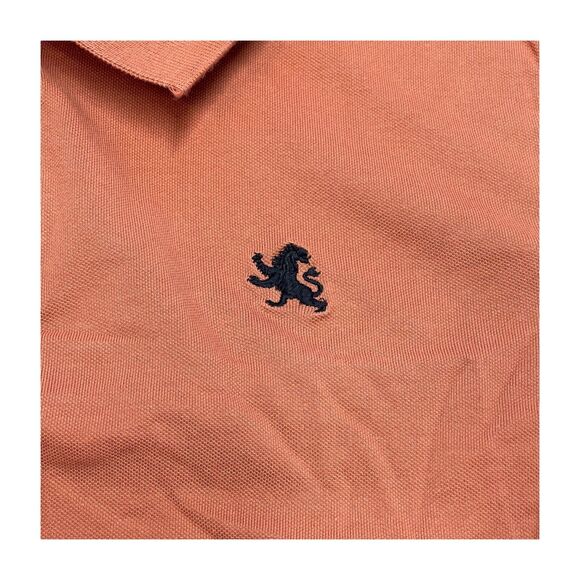 Express Polo Shirt Men's Large Coral 100% Cotton Short Sleeve Golf Performance - Picture 4 of 8